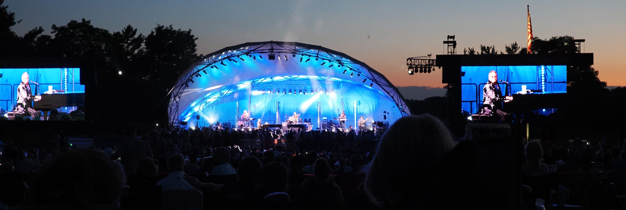 outdoor concert venue at sunset Louisville